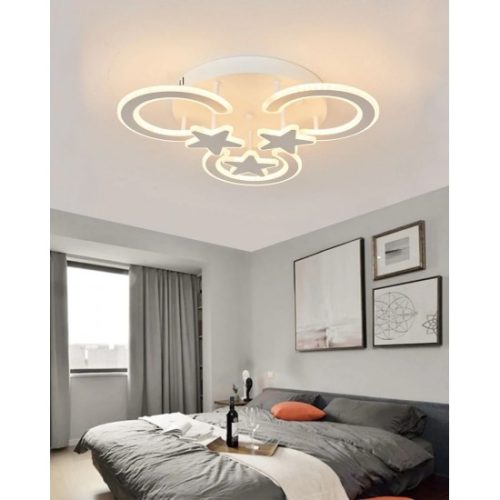 Lustra LED cu Telecomanda,Elit's  3 Tipuri De Lumina, Intensitate Reglabila, 120W, Alb