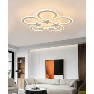 Lustra LED cu Telecomanda,Elit's  3 Tipuri De Lumina, Intensitate Reglabila,200W, Alb