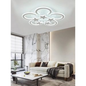 Lustra LED cu Telecomanda,Elit's  3 Tipuri De Lumina, Intensitate Reglabila,200W, Alb