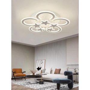 Lustra LED cu Telecomanda,Elit's  3 Tipuri De Lumina, Intensitate Reglabila,200W, Alb