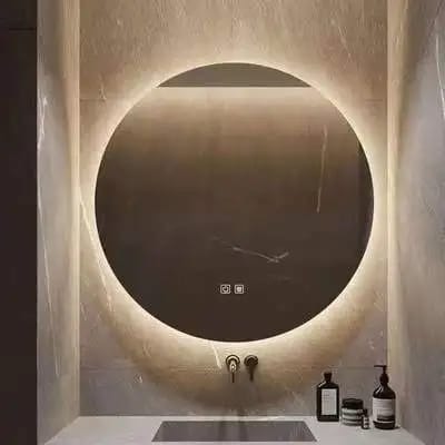 Oglindă Baie LED și Dezaburire Premium cu Senzor Touch, Lumina Rece, Caldă și Neutră,Elit's  60 cm, lumina ambientala spate