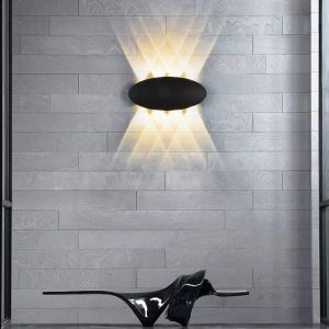 Aplica Exterior ELIT, Model ELITL939R, Material Aluminiu, IP65, Lumina Calda, 8W, Negru