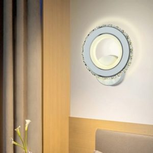 Aplica Led , Elit'S, Cristal Rotuda Alb, 18W