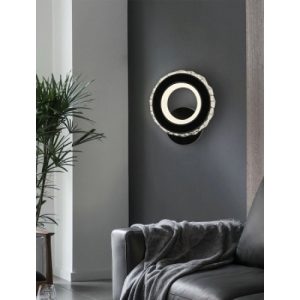 Aplica Led , Elit'S, Cristal Rotuda Neagra, 18W