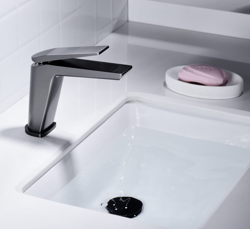 Baterie lavoar Premium,Elit's Modern Edition 5006-2, Negru-Gri