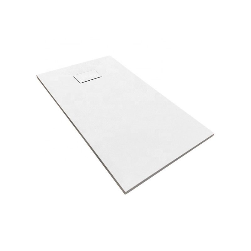 Cadita Baie Din Compozit , Smack , 130x90 Cm, Cu Sifon, Alb