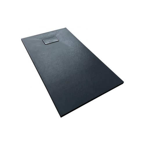 Cadita Baie Din Compozit , Smack , 90 X70 Cm, Cu Sifon,Negru