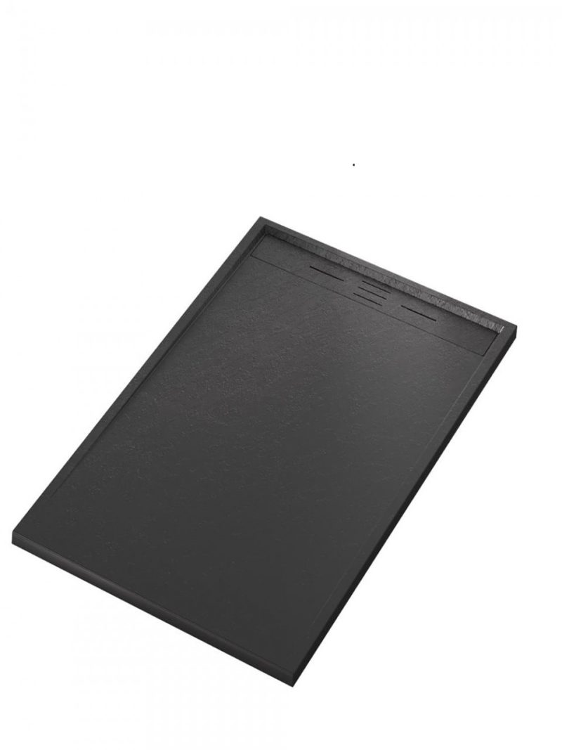 Cadita Baie Din Compozit , Smack , 90x80 Cm , Cu Sifon,Negru LS