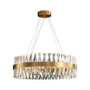 Candelabru cristal Led cu Telecomanda, Elit's, Ayala, 50W Gold
