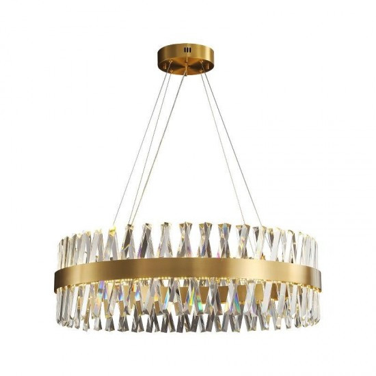 Candelabru cristal Led cu Telecomanda, Elit's, Ayala, 50W Gold