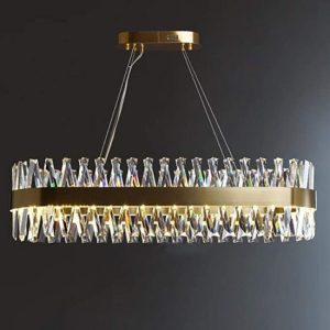 Candelabru cristal Led , Elit's, Ayala 75 -30 cm, 74W Gold