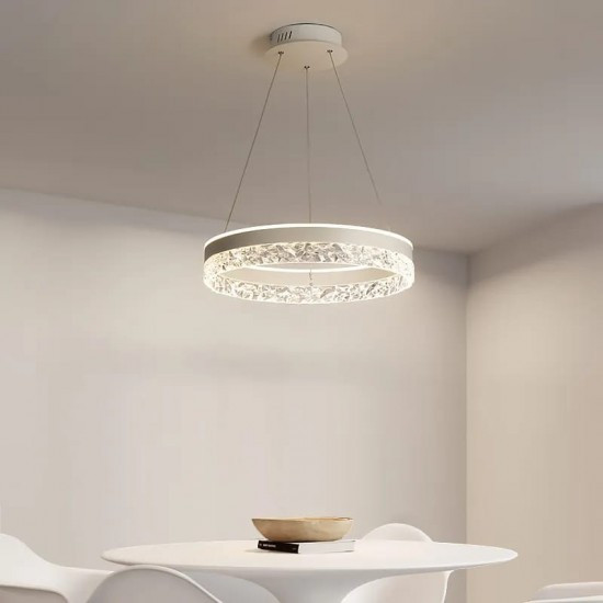 Lustra LED Cu Telecomanda, Elit's Alb , 124w