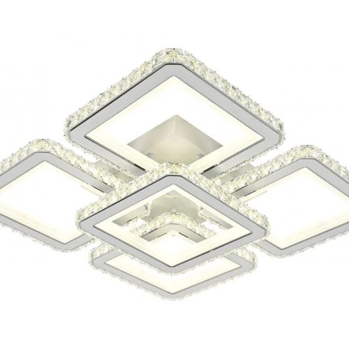 Lustra LED Cu Telecomanda, Elit's Cristal, EsnR9004-4+1, 240w, alb
