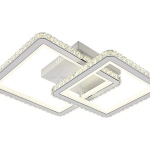 Lustra LED Cu Telecomanda, Elit's Cristal, EsnR9005-1+1, 146W, Alb