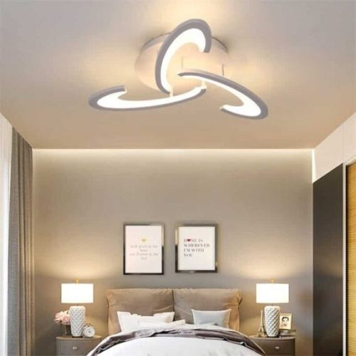 Lustra LED Cu Telecomanda, Elit's Esn M027-3, 60W, Alb
