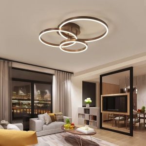 Lustra LED Cu Telecomanda, Elit's Esn5185-3 CF, 160w, Maro Coffee