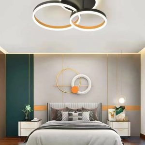 Lustra LED Cu Telecomanda, Elit's, EsnF6617-2, 120W, Gri/Portocaliu