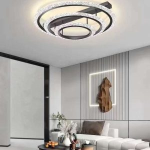 Lustra LED Cu Telecomanda, Elit's, EsnM401-BK, 112W, Negru
