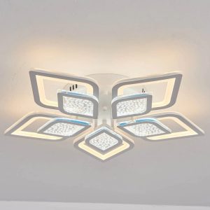 Lustra LED Cu Telecomanda, Elit's, EsnM408-5, 180W, Alb
