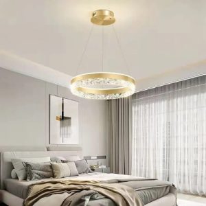 Lustra LED Cu Telecomanda, Elit's Gold , 124w