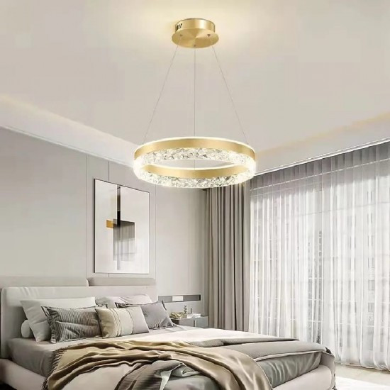 Lustra LED Cu Telecomanda, Elit's Gold , 124w