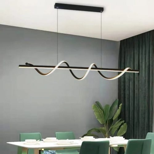 Lustra LED Cu Telecomanda, Elit's, Helix 01 Bk, 80w