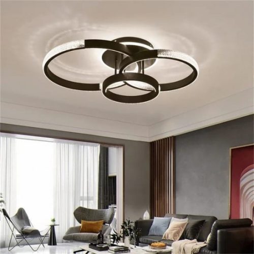 Lustra LED Cu Telecomanda, Elit's Neron, Negru 200w