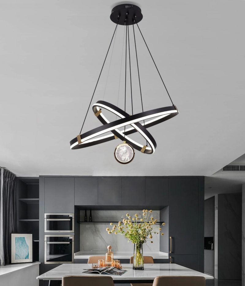 Lustra LED, Elit's, ESN1513, 3 Tipuri De Lumina, Inaltime Reglabila