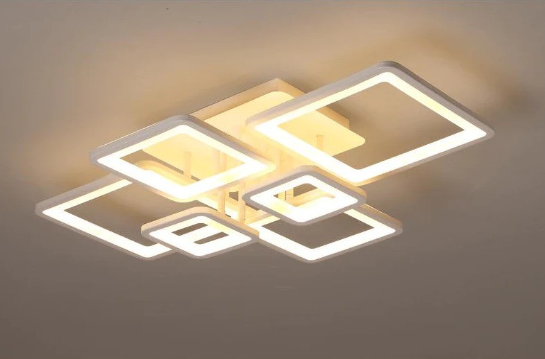 Lustra LED Elit's Esn K002-6 WH, Cu Telecomanda, Intensitate Reglabila, 228W, Alb