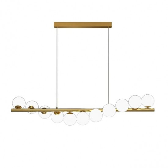 Lustra LED Pendul Elit's Imala, 14Abajururi, bec G9 Gold
