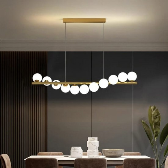 Lustra LED Pendul Elit's Imala, 14Abajururi, bec G9 Gold