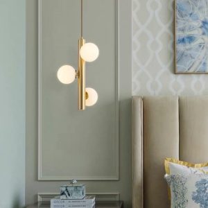 Lustra LED Elit's  Imala, 3 Abajururi, bec G9, Gold