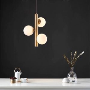 Lustra LED Elit's  Imala, 3 Abajururi, bec G9, Gold