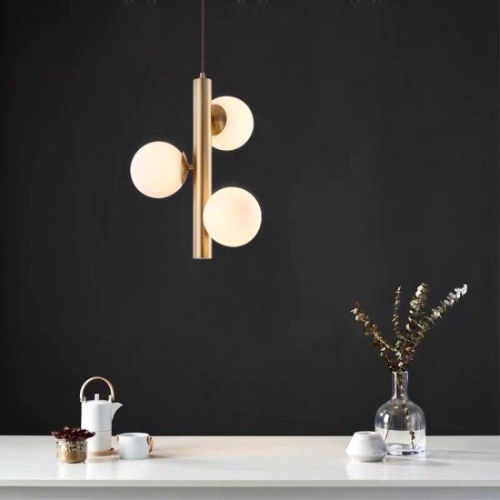 Lustra LED Elit's  Imala, 3 Abajururi, bec G9, Gold