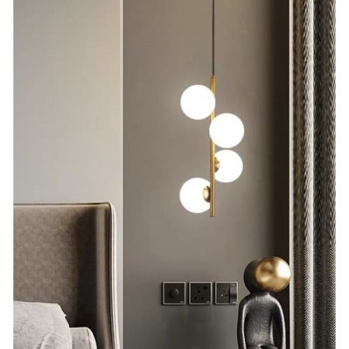Lustra LED Pendul Elit's  Imala, 4 Abajururi, bec G9, Gold