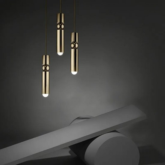 Lustra led pendul, Elit's Lalo3, Gold