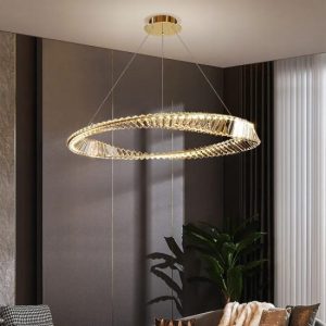 Lustra led suspendata cristal, Elit's Moya 40 Gold, 40w
