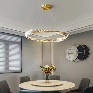 Lustra led suspendata cristal, Elit's Moya 40 Gold, 40w
