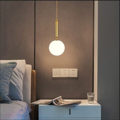 Lustra Pendul Sticla, Elit's, ZM ONE LUX , Gold