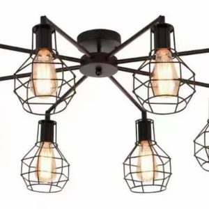 Lustra rustica ESN8779-8F, 8 socluri