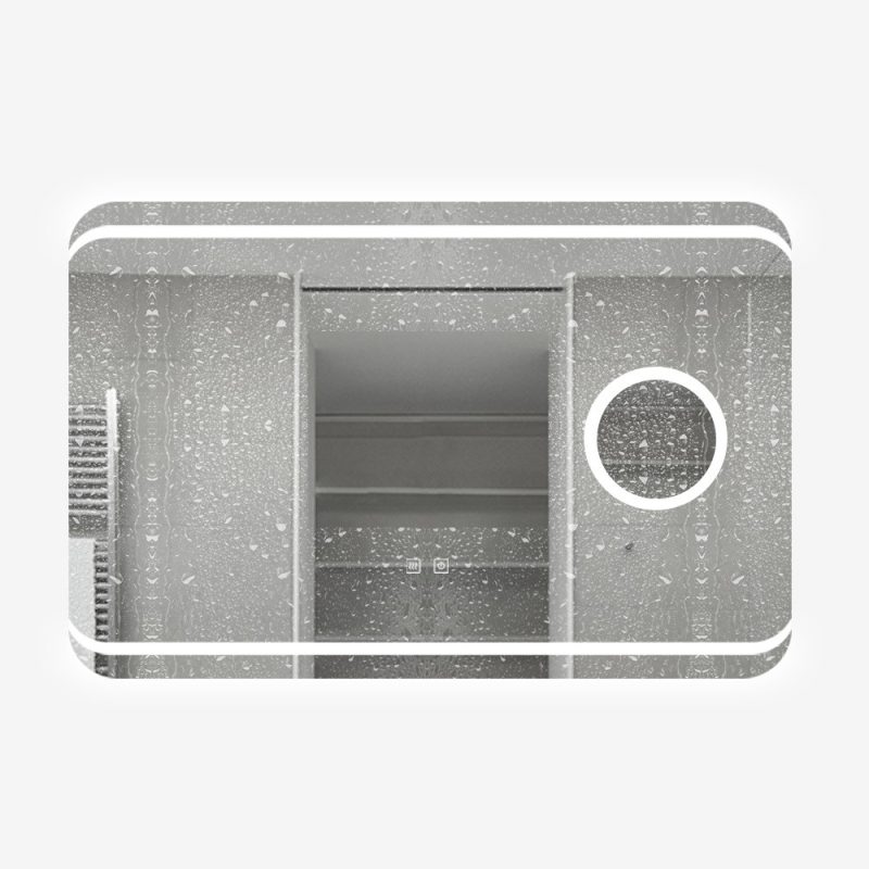 Oglindă Baie LED și Dezaburire Elit’s Premium cu Senzor Touch, Lumina Rece, Caldă și Neutră, 90x60cm, Lupa Cosmetica esn141