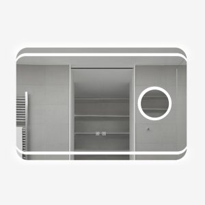 Oglindă Baie LED și Dezaburire Elit’s Premium cu Senzor Touch, Lumina Rece, Caldă și Neutră, 90x60cm, Lupa Cosmetica esn141