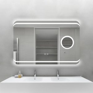 Oglindă Baie LED și Dezaburire Elit’s Premium cu Senzor Touch, Lumina Rece, Caldă și Neutră, 90x60cm, Lupa Cosmetica esn141