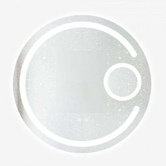 Oglindă Baie LED și Dezaburire Elit's Premium cu Senzor Touch, Lumina Rece, Caldă și Neutră, 70cm, Lupa Cosmetica