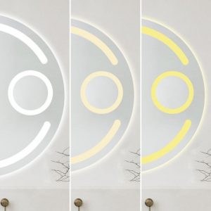 Oglindă Baie LED și Dezaburire Elit's Premium cu Senzor Touch, Lumina Rece, Caldă și Neutră, 70cm, Lupa Cosmetica