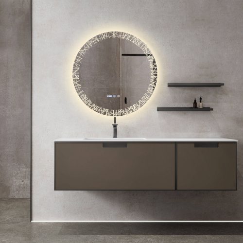 Oglindă Baie LED și Dezaburire Elit's Premium cu Senzor Touch, Lumina Rece, Caldă și Neutră, 70 cm 176