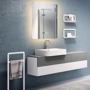Oglindă Baie LED și Dezaburire Elit's Premium cu Senzor Touch, Lumina Rece, Caldă și Neutră, 60x80cm, lumina ambientala spate