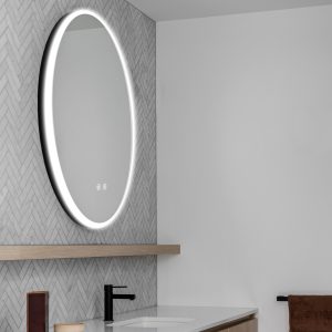 Oglindă Baie LED și Dezaburire cu Senzor Touch, Lumina Rece, Caldă și Neutră, 50 cm