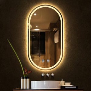 Oglindă Baie LED și Dezaburire Elit’s Premium cu Senzor Touch - Lumina Rece, Caldă și Neutră - 50x80cm