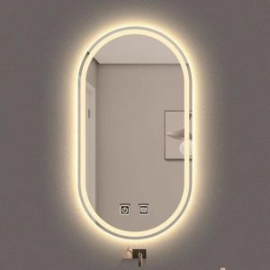 Oglindă Baie LED și Dezaburire Elit’s Premium cu Senzor Touch - Lumina Rece, Caldă și Neutră - 50x80cm